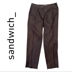 Sandwich 100%  Linen Pants Dublin Pants Charcoal Grey Size 38